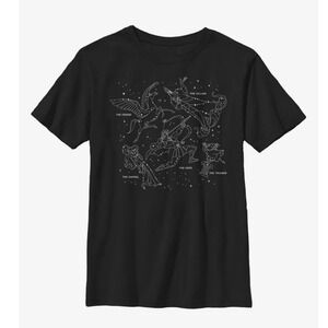 Disney Hercules Constellation Graphic T-Shirt Black Short Sleeve